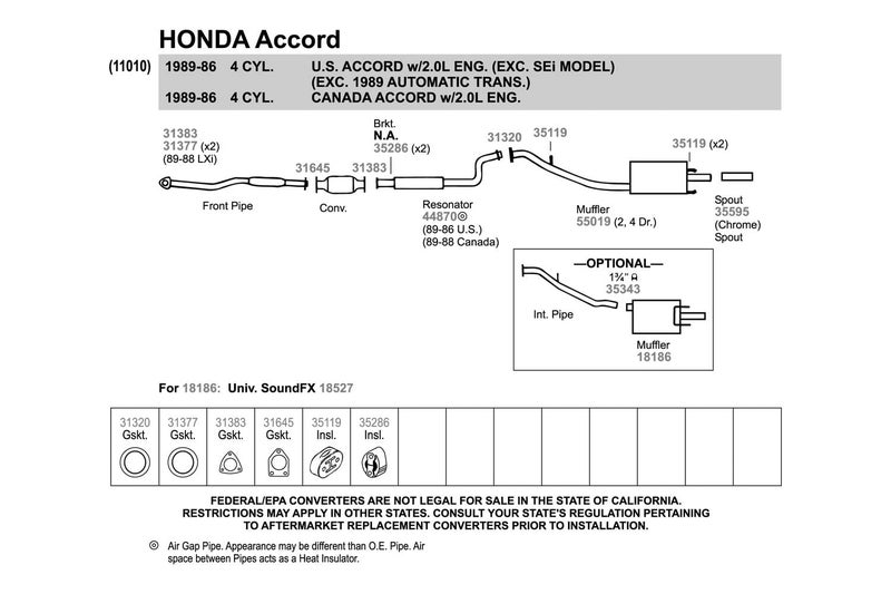 Walker 35595 Exhaust Pipe Spout 1.875" Inlet (OD) 1.5" Outlet (ID) for Honda Accord - Image 4